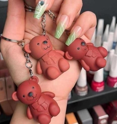 2 in 1 Keychain Bear Matt Lipstick (Pack of 2, Assorted)