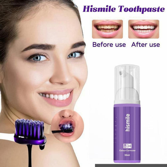 Purple Color Corrector Toothpaste – Instant Teeth Whitening & Brightening