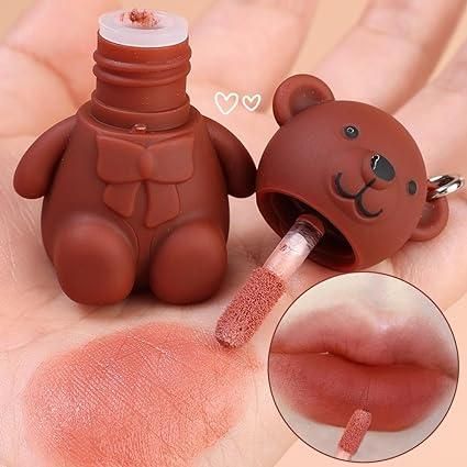 2 in 1 Keychain Bear Matt Lipstick (Pack of 2, Assorted)