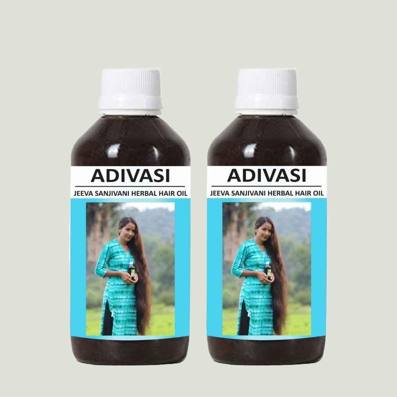 Adivasi Jeeva Sanjivani Herbal Hair Oil – Pack of 2 (Natural Hair Growth & Strength)
